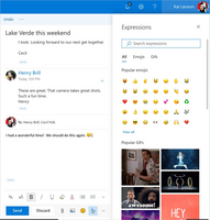 Emojis and GIFs. (Source: Microsoft)