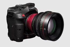 Canon unveils EOS C80 35mm full-frame cinema camera with RF lens mount, 6K RAW video, 16-stop dynamic range, human and animal AI AF tracking, and smartphone remote control. (Image source: Canon)