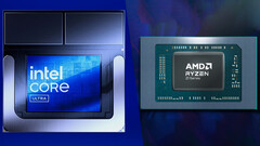 MSI Claw 8 AI+ may just be a proper competitor to the upcoming AMD gaming handhelds (Image source: Intel and AMD - edited)