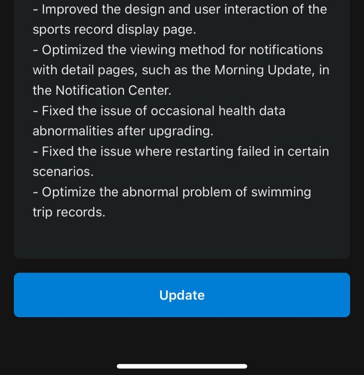 The change log for software version 3.22.9.1 (new bug fixes only). (Image source: u/nurkamol via Reddit)
