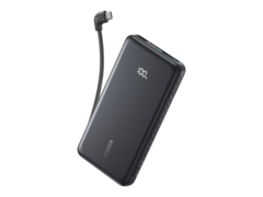 The Anker 22.5W Power Bank with USB-C Ports and Built-In USB-C Cable (above) has been listed at Verizon. (Image source: Verizon)