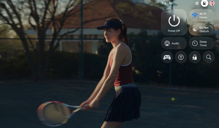 tvOS 26 adopts Apple's latest Liquid Glass interface design. The low-contrast GUI elements may pose a challenge for those with poor vision. (Image source: Apple)