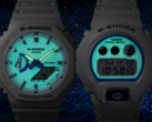 The Casio G-Shock Hidden Glow series takes a bright approach with white and blue aesthetics alongside the lume dials. Pictured from right to left - Casio DW-6900HDS-7A1, and the Casio GA2100HDS-7A. (Image source: Casio)