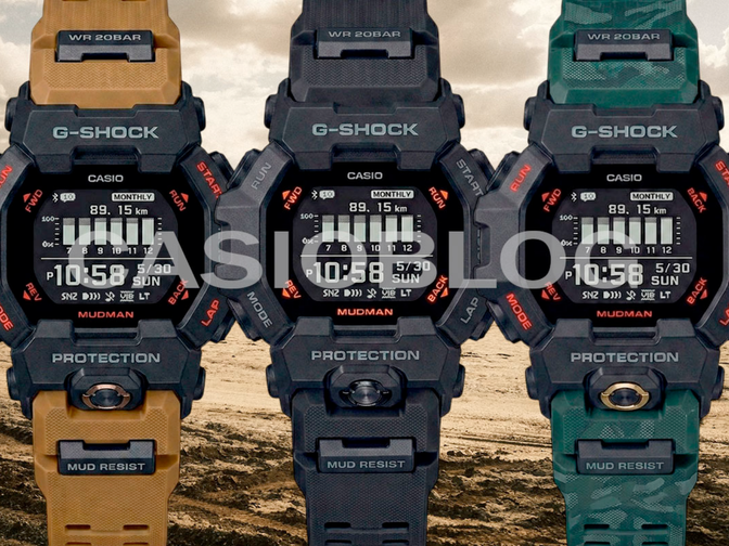 Casio's first MIP display Mudman watch leaks with step counter and