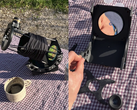 The 3D-printed DIY telescope (pictured in hands-on photos) uses carbon rods for structural support. (Image source: Lucas Sifoni)