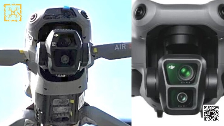 The alleged DJI Air 3S next to the existing DJI Air 3. (Image source: @Quadro_News)
