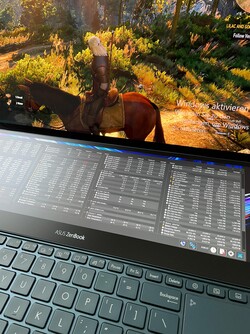 The secondary display is also useful for benchmarks.