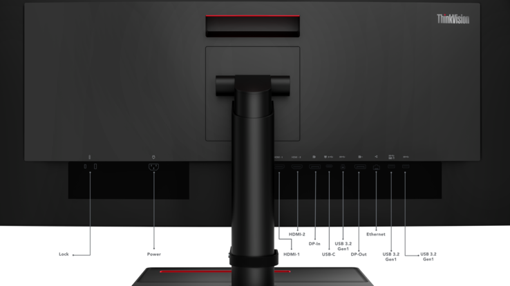 Lenovo ThinkVision P34w-20 ports (image via Lenovo)