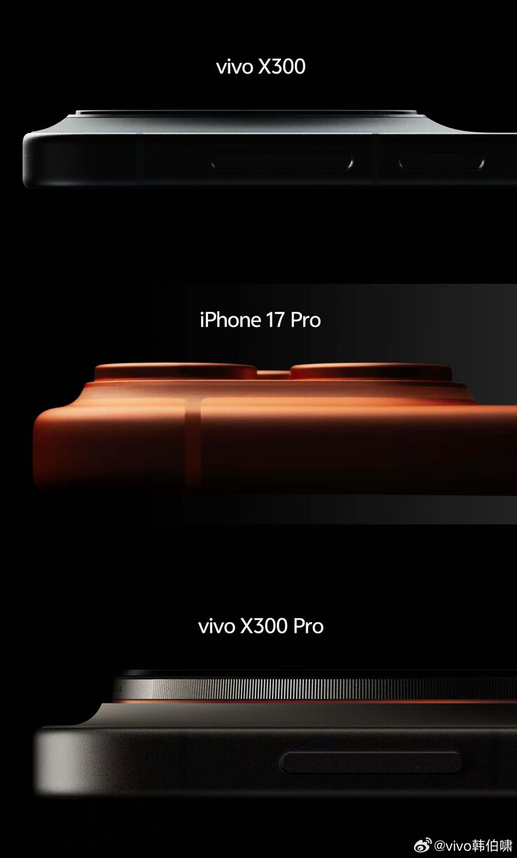 The camera bump comparison by Vivo (Image source: Han Boxiao)