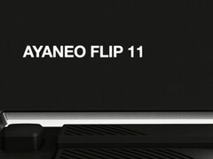 Ayaneo&#039;s official Flip 11 teaser shows a rear-mounted physical button. (Image source: Ayaneo - edited)