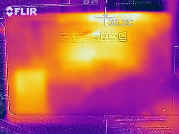 Heat distribution of the underside (under load)