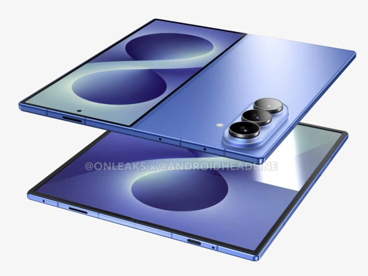 Unofficial CAD render of rumored Galaxy Z Fold 8.