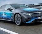 The solid-state battery in this EQS allows covering 620 miles on charge. (Image source: Mercedes)