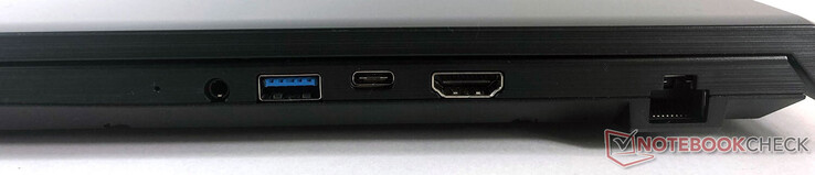 Right: 1x network (RJ45), 1x HDMI, 1x USB 3.2 Gen 1 Type-C, 1x USB 3.2 Gen 1 Type-A, 1x combo audio
