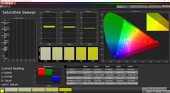 CalMAN Saturation Sweeps (target color space P3)