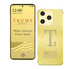 The Trump Mobile T1 smartphone (pictured) did not launch in the promised release windows of September. (Image source: Trump Mobile)