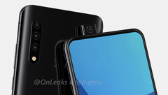 Upcoming Galaxy A series smartphone will be the first from Samsung with a pop-up selfie camera. (Source: @OnLeaks and @Pigtou_)