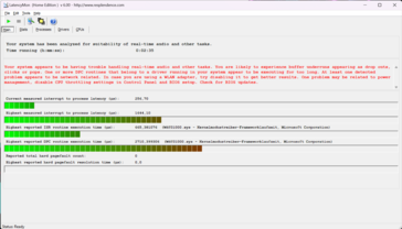 High DPC latencies prevent the use of real time multimedia software.