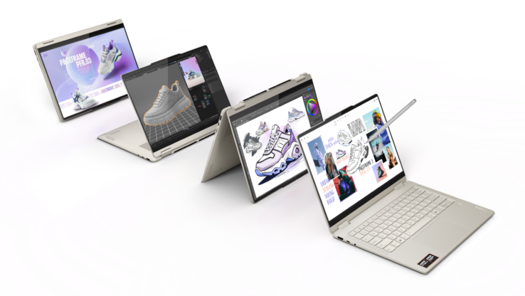 The Lenovo Yoga 2-in-1 (14” 10th Gen) convertible laptop supports 10-point multitouch functionality. Image source: Lenovo