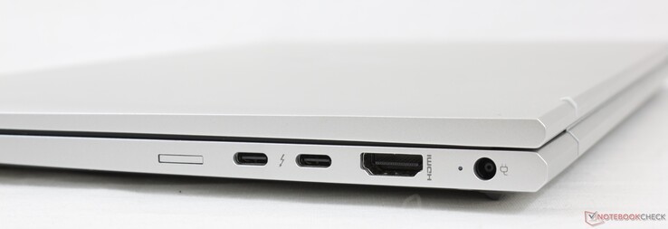 Right: Nano-SIM slot (optional), 2x USB-C w/ Thunderbolt 4, HDMI 2.0b, AC adapter