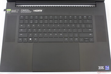 Familiar Razer Blade keyboard with per-key RGB lighting