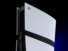 A render of the rear of Sony's PlayStation 5 Pro console