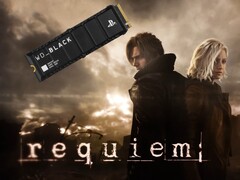 Resident Evil Requiem banner shown with PS5 SSD