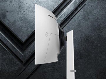 Side of Samsung Odyssey G9 G91SD OLED gaming monitor is shown (Image source: Samsung with edits)