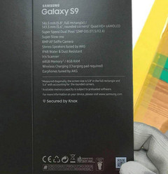 Samsung Galaxy S9 retail box (Source: Imgur)