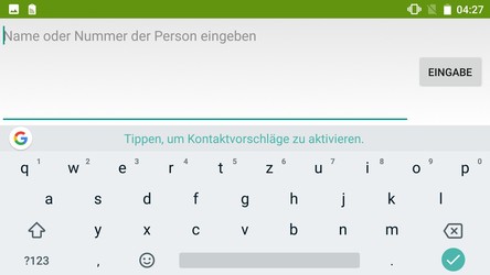 Using the default keyboard in landscape mode