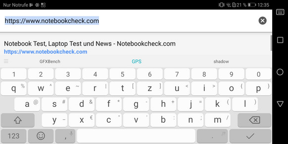 keyboard landscape mode