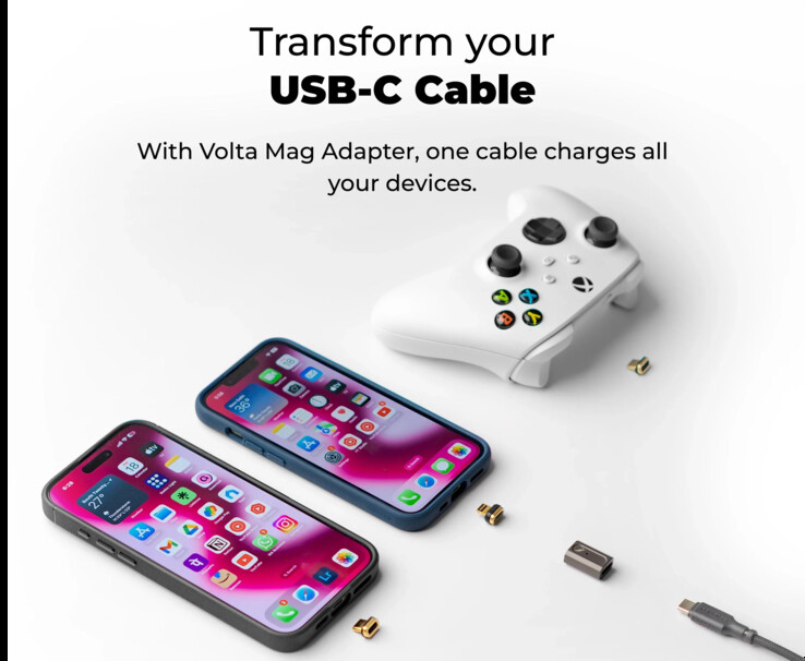 The upcoming Thunderbolt 5 adapter in action. (Source: Volta)