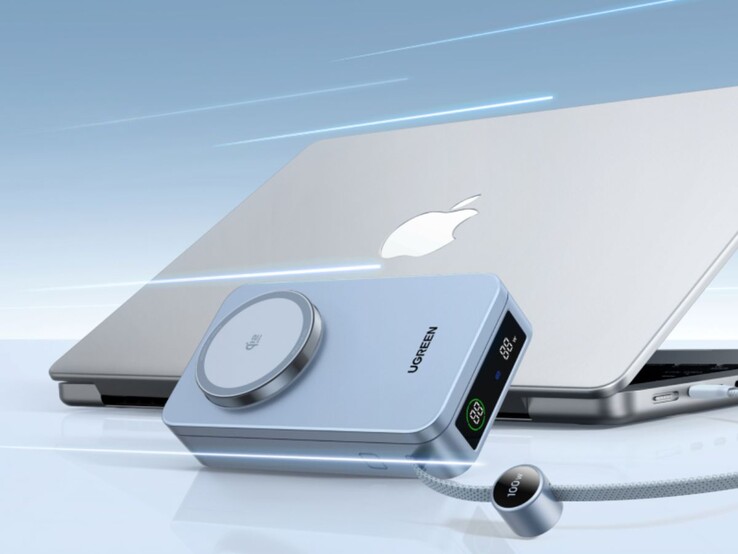 The Ugreen MagFlow Qi2 25W Multifunctional Power Bank. (Image source: Ugreen, edited)