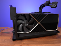 The RTX 4090 FE barely fits a Razer Core X Chroma external GPU encloser. (Image Source: Jarrod&#039;s Tech)