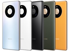 The Huawei Mate 40 Pro comes in Mystic Silver, White, Black, Olive Green, and Sunflower Yellow. (Image source: Huawei)