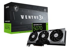 The MSI Gaming RTX 5070 12G Ventus 3X OC with its packaging. (Image source: MSI)
