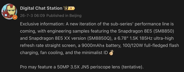Leaked key specs of upcoming OnePlus phone.