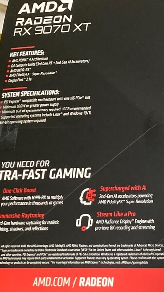 PowerColor Radeon RX 9070 XT Red Devil retial box (image via @GawroskiT on X)