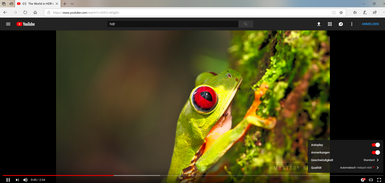 YouTube also shows the playback of HDR videos