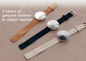 STUND watch band colors - light sand, cognac brown, midnight blue (Image source: Nærwear on Indiegogo)