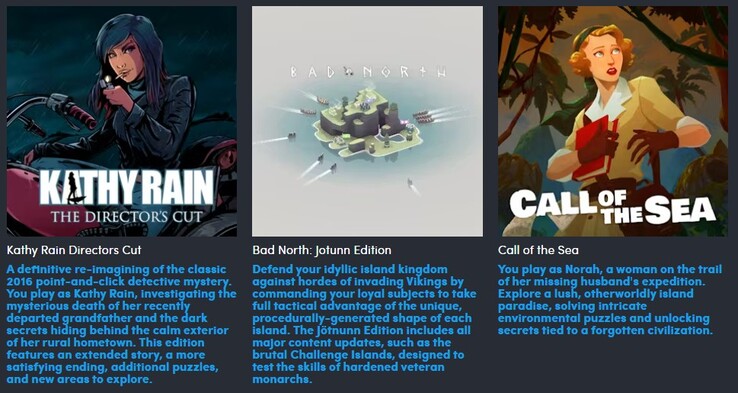The three more games that gets added in the $10 tier (Image source: Humble Bundle)