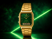 The Casio AQ-230GA-3AMQY watch comes with a gold-tone aesthetic