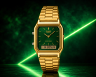The Casio AQ-230GA-3AMQY watch comes with a gold-tone aesthetic