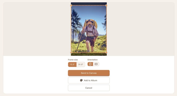 If photos are uploaded, they can be cropped.