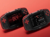 The Konkr Pocket Advance Developers' Special Edition has red buttons and a translucent shell.