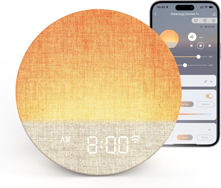 The Dreamegg Sunrise 1+ alarm clock and sound machine. (Image source: Dreamegg)