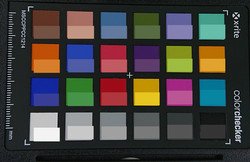 ColorChecker: The lower half of each area of colour displays the reference colour