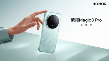 The Magic 8 Pro in a bright turquoise colorway (Image source: Honor)