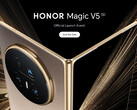 The Magic V5 will launch in Malaysia on July 15. Pictured: a promo image of the foldable phone. (Image source: Honor)