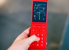 The Light Flip features a minimalist, text-based user interface.